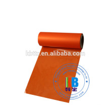 Le papier enduit auto-adhésif imprime le ruban d&#39;imprimante de couleur orange de résine de cire